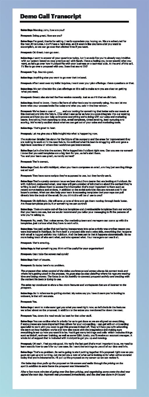 Demo Call Transcript - Page 1